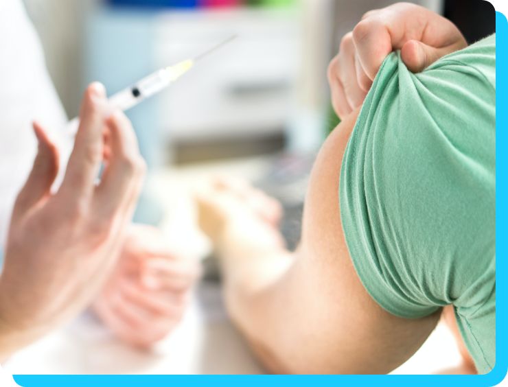 Image of patient receiving Tdap vaccination Image of patient receiving Tdap vaccination